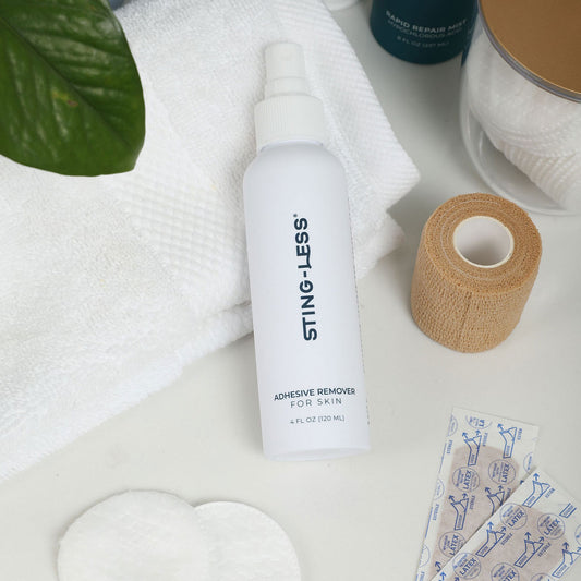 Sting-Less Adhesive Remover for Skin