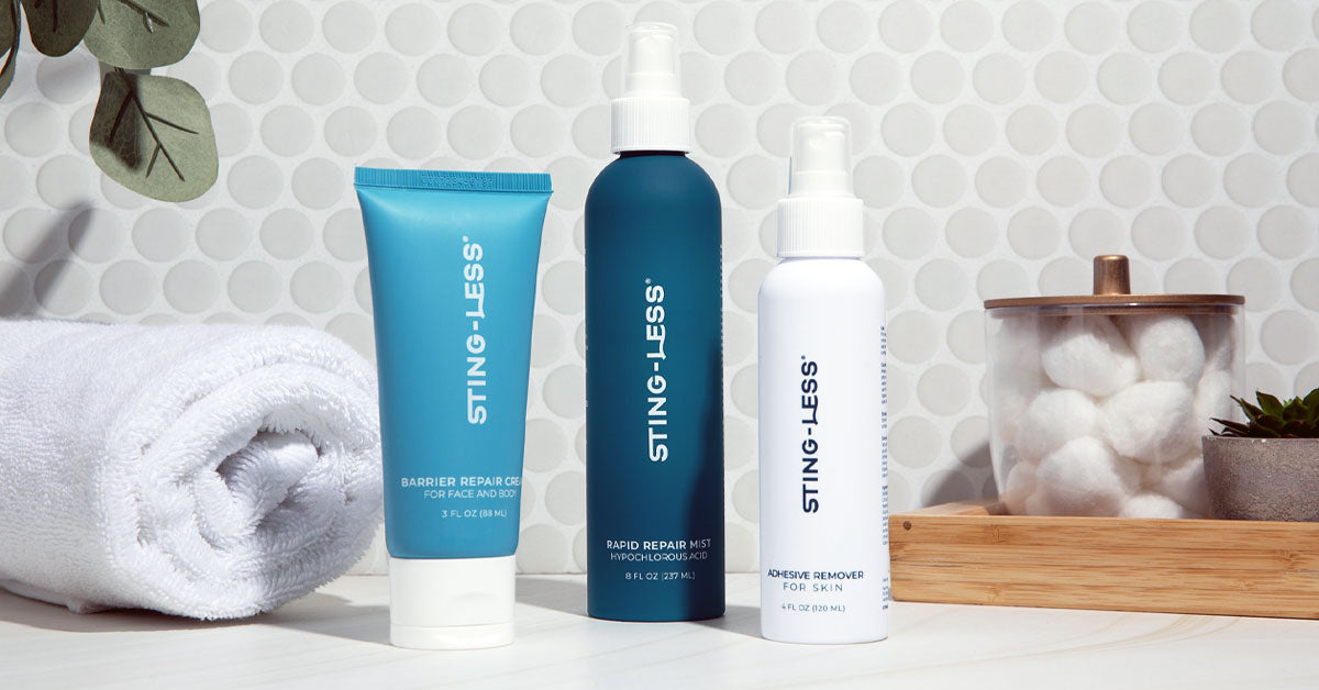 Applying barrier repair cream to rebuild a damaged skin barrier fast