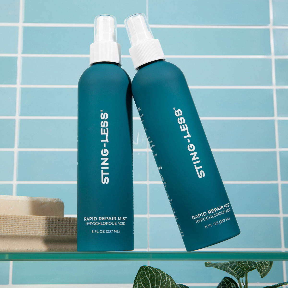 Sting-Less Rapid Repair mist next to barrier repair cream