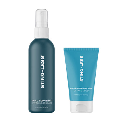 Sting-Less Clean and Soothe Duo - HOCl mist and adhesive remover bundle