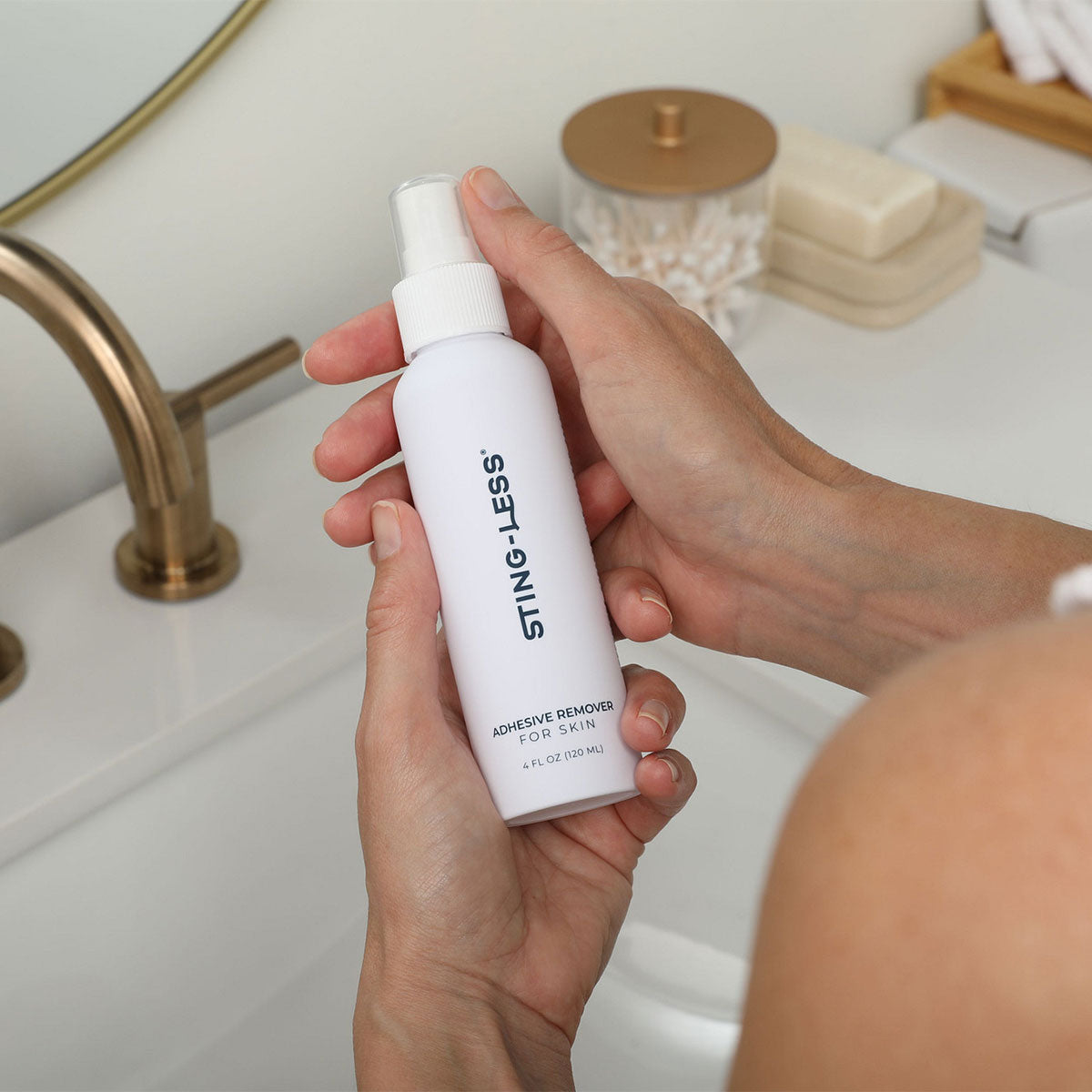 Sting-Less Adhesive Remover for Skin