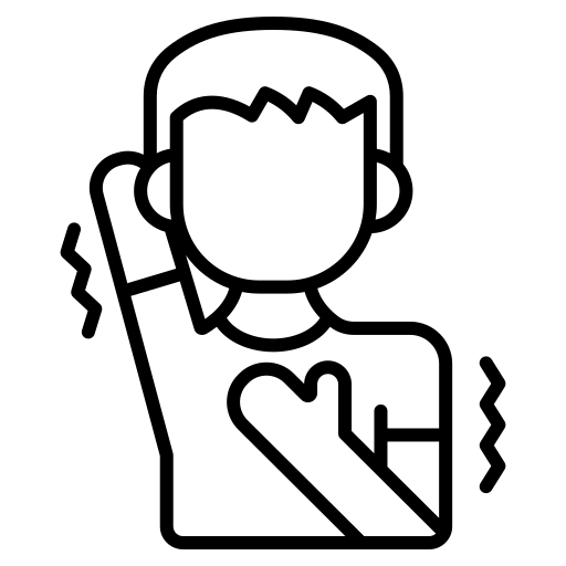 Allergic skin reaction illustration