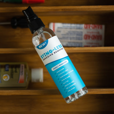 Sting-Less Adhesive Remover for Skin